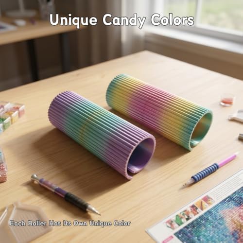 2 Pcs Diamond Painting Canvas Roll Holder, Anti-Roll Rings for Canvas