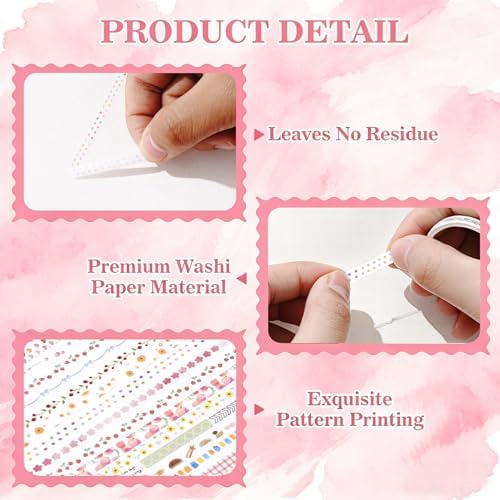 EORTA 30 Rolls Neutral Washi Tape Set, Thin 5mm Skinny Masking Tape (0.19 Inch Wide), Modern Minimal Planner Tape for Journaling, Scrapbooking, Gift Wrapping & DIY Crafts, Modern Minimal Line Set