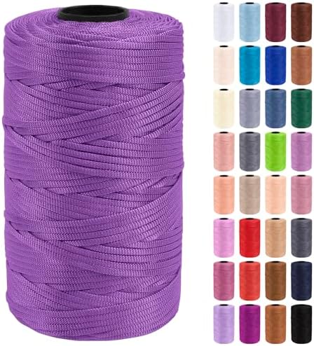 JeogYong Polypropylene Ribbon Yarn 3mm x 218 Yards Flat Macrame Cord 3mm Crochet Yarn for Handbags, Shopping Bags, Sun Hats, Shoes, DIY Crafts, Decorative Projects