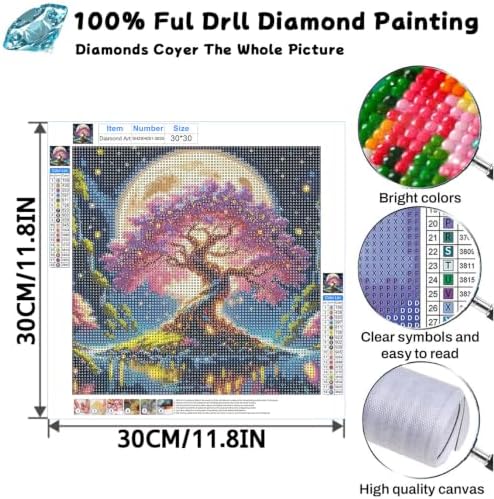 SUHEFAFA Tree of Life Diamond Art Kits for Adults Beginners 12×12inch