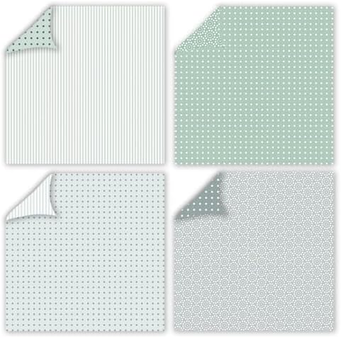 Basic Pastel Scrapbook Paper 24 Sheets Boho Pattern Paper Double Sided Printing for DIY Card Making Scrapbook Wedding Photo Album Home Décor-12 x 12 Inches