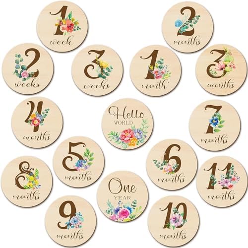 300 Pcs Unfinished Wood Circle Round Disc Blank Natural Wooden Cutout Ornaments for Decoration DIY Craft Art Supplies (Round 1 x 1 x 0.12 inches)