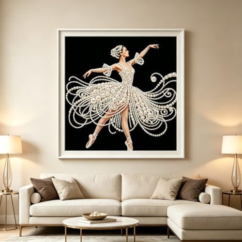 Pearl Diamond Painting Kits for Adults, Diamond Art for Elegant Dancer