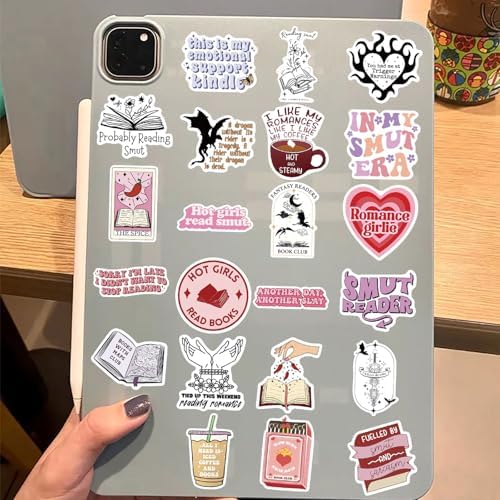 104 PCS Romance Book Stickers for Kindle- Bookish Fantasy Dragon Aesthetic Stickers for Kindle Case, Water Bottle, Scrapbook, Journal - Cute Book Lover Gifts for Adults Teens