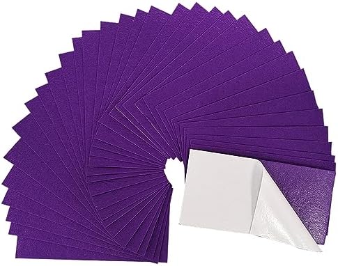 Jtnohx Self Adhesive Felt Sheets Adhesive Backed Felt Fabric Purple 33Pcs