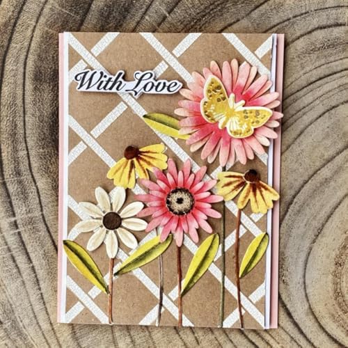 Cutting Dies Metal Stencils Scrapbooking Tools DIY Embossing Template for Paper Card Making Album Arts Crafts Supplies (Flower Set-20.4x10.1cm)