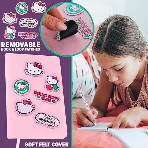 Get Trend Hello Kitty Sanrio Scrapbook Kit for Kids with Notebook, Stickers, Pens, Bookmarks, Frames, Patches, Kawaii Art Supplies, Gifts for Kids (Multi Hello Kitty)