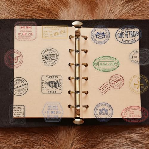 60PCS Transparent Travel Stickers, Passport Stamps Stickers
