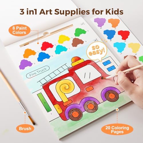 Jar Melo Paint with Water Books for Toddlers, Transportation