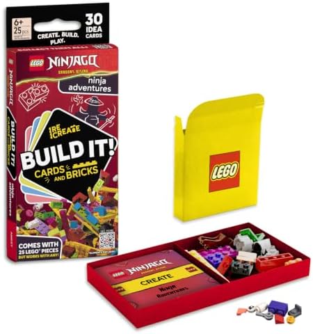 LEGO NINJAGO Recreate Activity Cards – Ninja Adventures | Ninja-Themed Building Game with 30+ Activity Cards & 25 LEGO Elements | Ages 6+