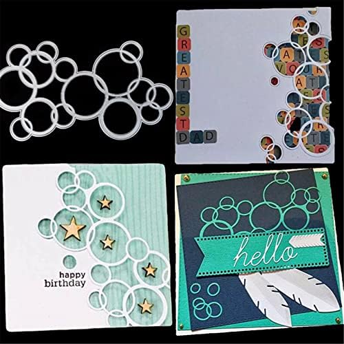 Scrapbooking Die-Cuts for Card Making, Christmas Metal Cutting Dies, Paper Craft Punch Template, Background Embossing Stencils, DIY Album Décor (Bubble-10.3x6cm)