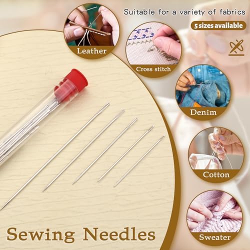 SHWAKK Sewing Kit for Adults, Stainless Steel Needles for Hand Sewing