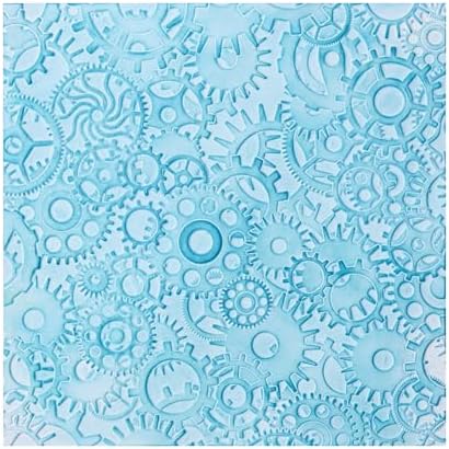 BAOFALI 3D Embossing Folder for Card Making,Gear Plastic Texture Fades Embossing Folder Template for Scrapbooking Cardstock Album DIY Decoration Paper Crafting 5.9x5.9inch