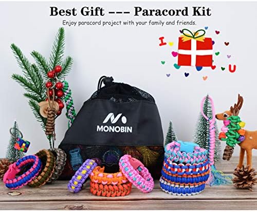 Paracord Combo Kits - 550 Type III Parachute Cord - Bracelet Crafting Kits, Survival Rope Making lanyards,Dog Collar,Bracelet