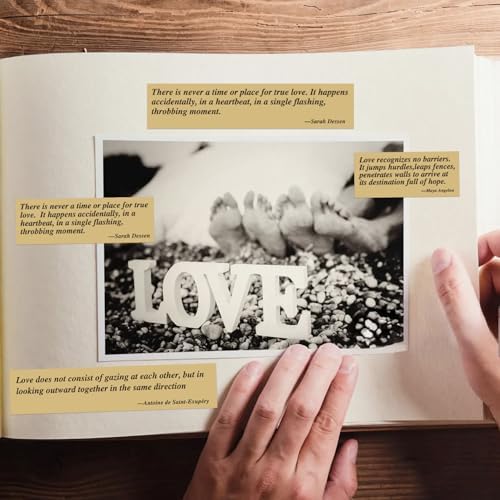 117pcs Love Quote Stickers for Scrapbooking Word Scrapbook Stickers for Couples, Wedding, Anniversary Themed, Journaling Supplies, Junk Journal, DIY Crafts, Photo Album Decoration(love117)