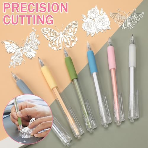 Craft Cutting Tools, 25 Pcs Knife Pen with Mini Sharpener