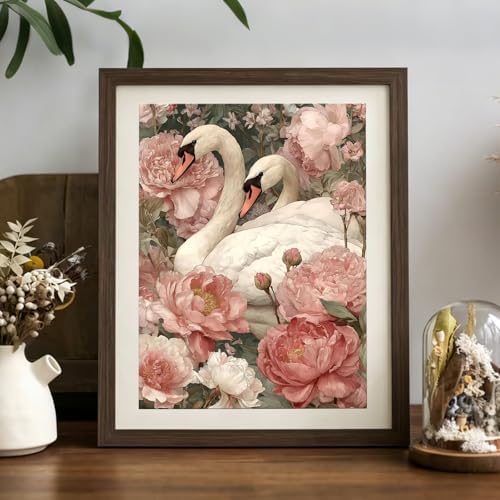 XTCIXAL Diamond Art Kits for Adults, Swan Diamond Painting, 12x16 Inch