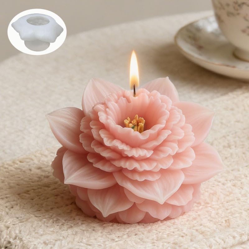 Konrisa Flower Resin Casting Molds for Candle Making, 3D Narcissus Candle Molds, Handmade Aromatherapy Candles Making Molds DIY Craft Supplies