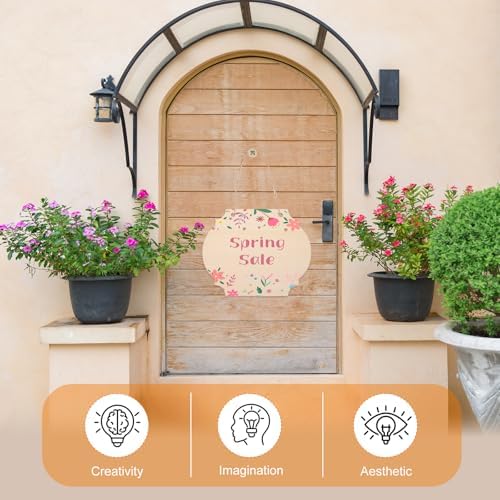 MECCANIXITY Unfinished Hanging Wood Sign Blank 6"x5" Style 3 12 PCS