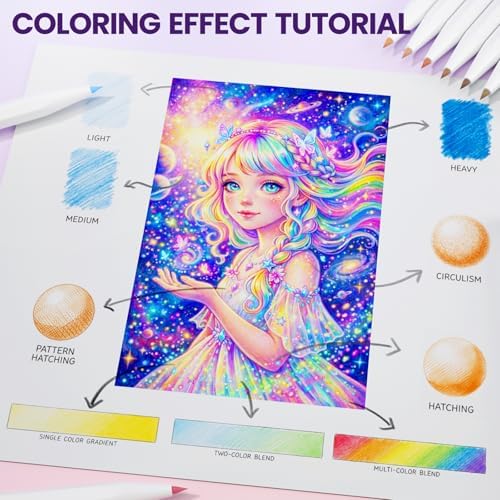 WUO 3.0mm Mechanical Colored Pencils 36PCS with 36 Lead Refills