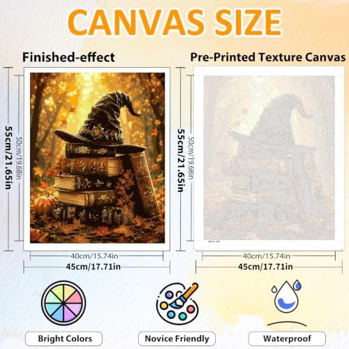 CRZMODE Halloween Paint by Numbers Kit for Adults, Book 16x20, inch