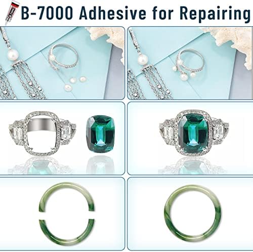 B-7000 Craft Glue for Jewelry Making, Multi-Function B-7000 Super Adhesive Glues Liquid Fusion Glue for Rhinestones Crafts, Clothes Shoes, Fabric, Jewelry Making, Cell Phones (3x25 ml/0.9 oz)