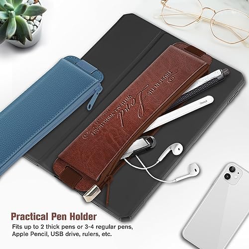 FINPAC 2-Pack Elastic Pen Holder for Notebook Leather Pen Holder