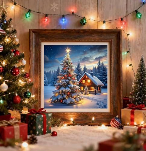 Xylogist Christmas Tree Diamond Art Kits for Adults 12x12Inch