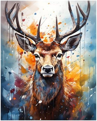 XTCIXAL Paint by Numbers Kit for Adults, Deer, 16X20 Inch