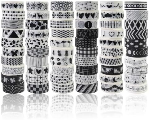 Decorative Washi Tape for Journaling Scrapbooking, Geometric Floral Star