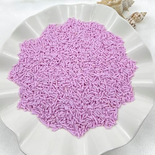 150g Fake Sprinkles Resin Sprinkles Clay Sprinkles Fake Candy Sprinkles Polymer Sprinkles Polymer Clay Slices for Resin Nail Slime Scrapbook DIY Art Crafts Making(244-light Purple)