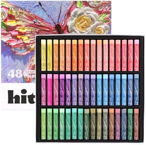 rubens 48 Macaron Colors Soft Oil Pastels, Creamy & Easy Blending