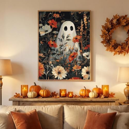 Halloween Paint by Numbers Kit for Adults,Ghost Paint by Number 12x16 inch