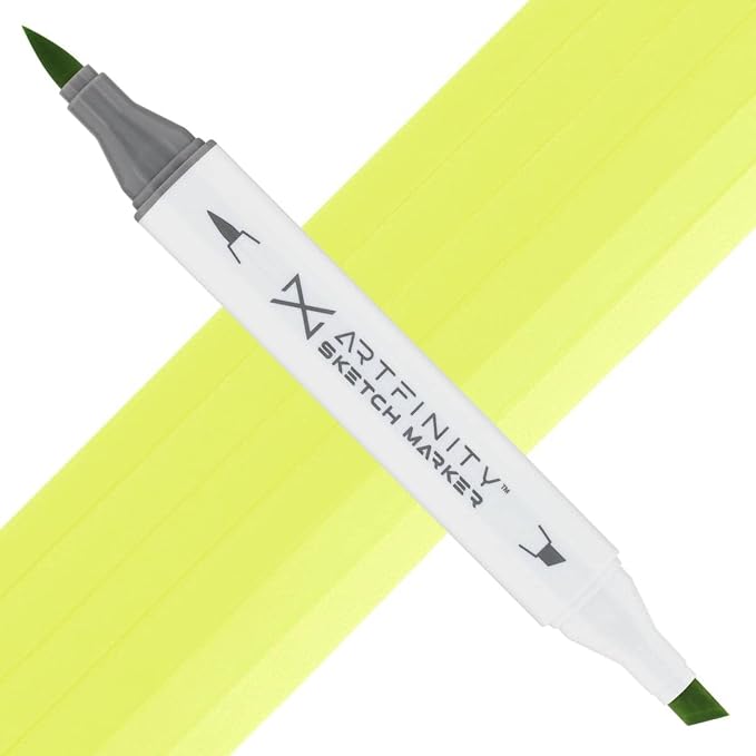 Artfinity Sketch Markers - ChartreUse YG1-3, Vibrant, Professional, Dye-Based Alcohol Markers for Artists, Drawing, Travel, & More