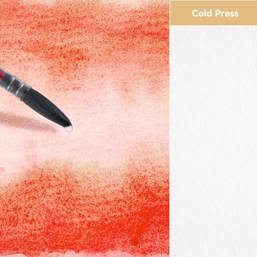 Lightwish Watercolor Sketchbook, 100% Cotton Cold Press Refillable Paper