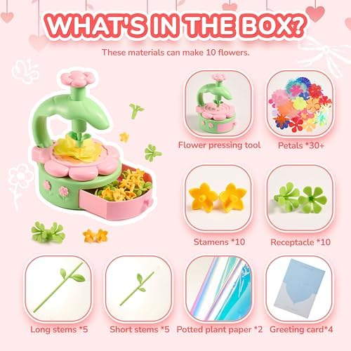 POP JOY DIY Paper Flower Craft Kit for Kids, Make Flower Bouquets
