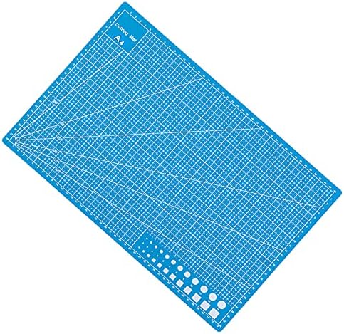 Self Healing PVC Cutting Mat, Gridded Rotary Cutting Board, Sturdy Craft Cutting Mat, Double Sided, A4, Blue