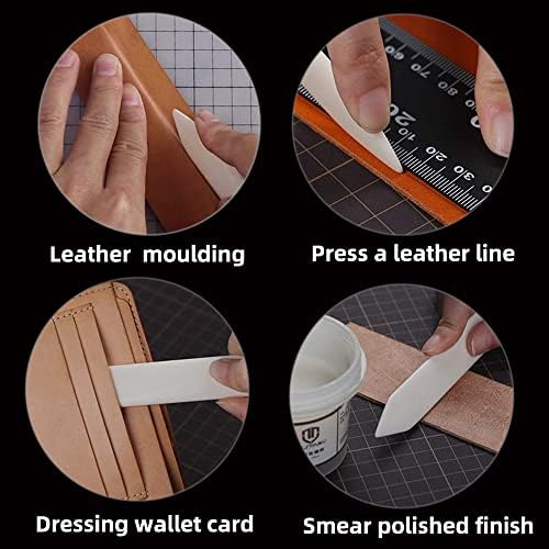 WUTA Bone Folder Genuine 2Pcs Cattle Bone Paper Creaser Scrapbooking Tool for DIY Handmade Burnishing Bookbinding Cards and Paper Crafts