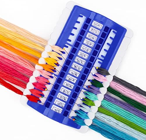 Luxiv 30 Position Embroidery Floss Organizer, Thread Shelf with 15P Card