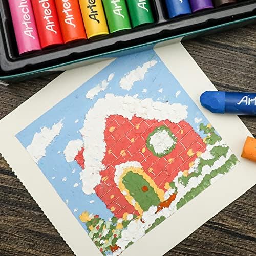 Artecho Oil Pastels Set of 48 Colors (10 x 70 mm) | Soft Oil Pastels, For Art Painting, Drawing, Blending, For Artists, Beginners, Students, Teachers