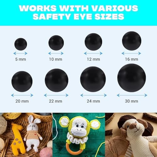 Safety Eye Tool for Crocheting, 5-30mm Amigurumi & Stuffed Animals