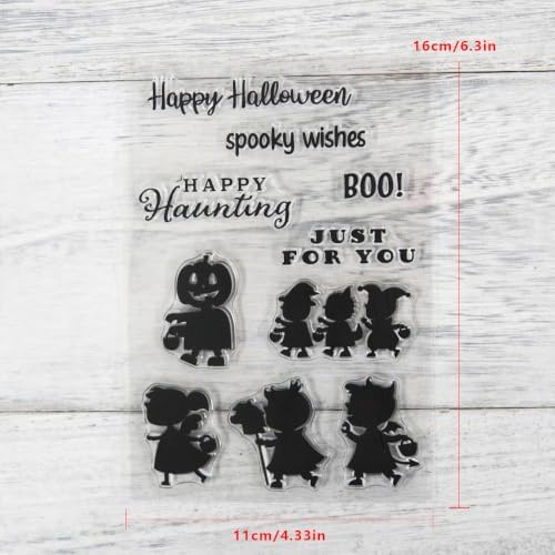 Demon Pumpkin Halloween Clear Stamps and Die Cuts Sets for DIY Card Making