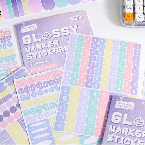 Charm Label Sticker Scrapbooking Supplies for Junk Journal, 20 Sheets Stickers - Ephemera Stickers Book(TZ-012-001)