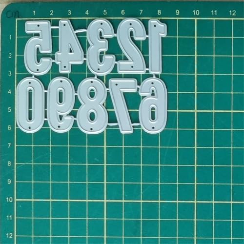 Cutting Dies Metal Stencils Scrapbooking Tools DIY Embossing Template for Paper Card Making Album Arts Crafts Supplies (0-9 Numbers-8.5x6.4cm)