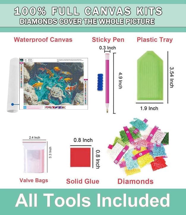 Lophomie Diamond Art Kits for Adults, 5D Diamond Painting Kits 16x12 in