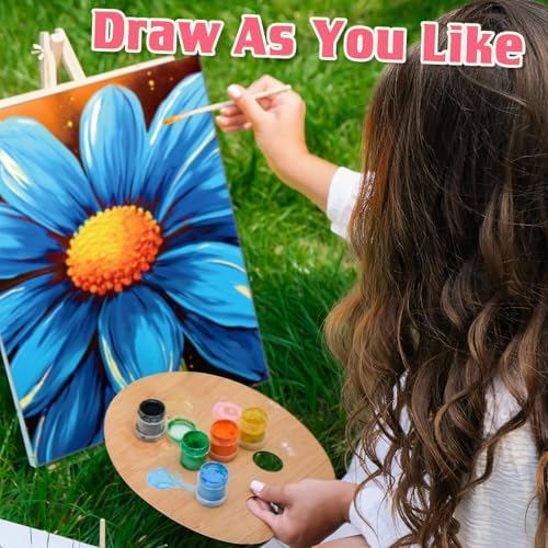 Tinlade 12 Pcs Pre Drawn Canvas for Painting Stretched,Abstract Flower