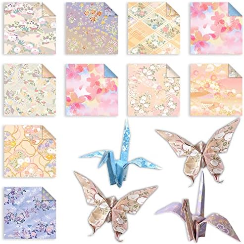 Origami Paper 6x6" Double Sided 50 Sheets 10 Colors Origami Kit,Craft Paper