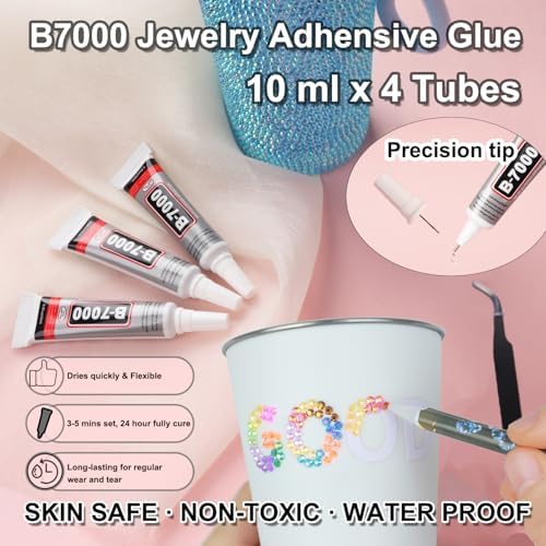 59000 PCS 42 Colors Rhinestones for Bedazzling 3mm Multicolor Resin Jelly Flatback Gems with 4 Pcs B7000 Jewelry Glue & Tools, Bedazzler Kit for DIY Crafts Book Makeup Shoes Gifts Decor