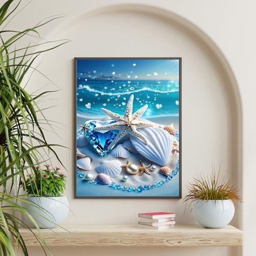 Diamond Art Kits for Adults & Beginners, Seashell Diamond Painting Kit