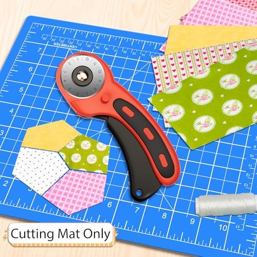 DIYSELF 12in×18in Cutting Mat, A3 Self Healing Craft Mat for Sewing | A3 Cutting Mat for Fabric, Quilting and Paper Projects, 5-Ply Double-Sided Craft Cutting Board with Grid and Angle Lines